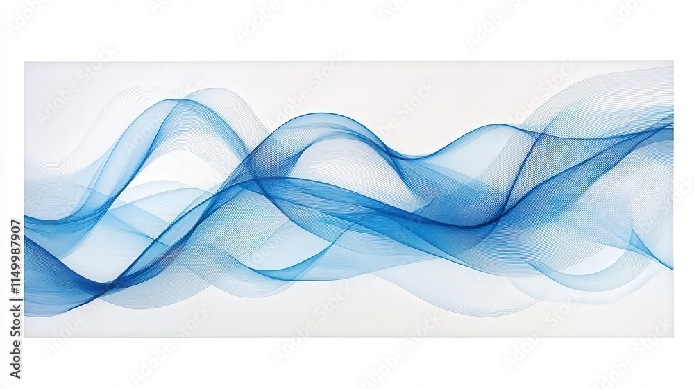 an abstract art piece set against a white background with subtle texture, where random blue wave lines trace bold and unpredictable paths. an abstract art piece set against a white background with subtle texture, where random blue wave lines trace bold and unpredictable paths.