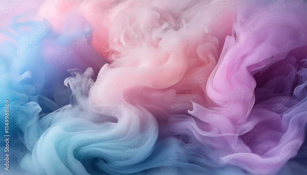 Fototapeta premium Generated image A visually pleasing vertical wallpaper featuring soft, billowing fumes in a blend of pastel