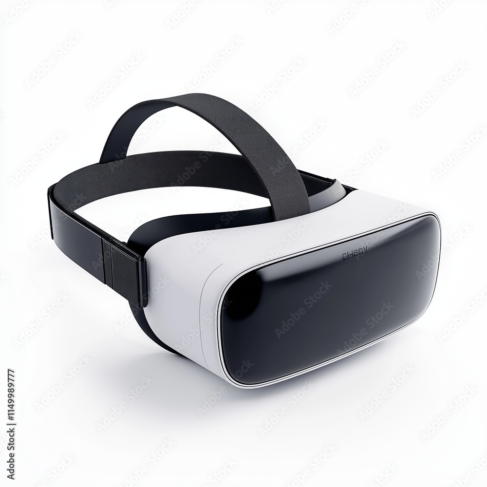 Virtual Reality Headset with Gesture Control , isolated on a white background , High quality , No blur Virtual Reality Headset with Gesture Control , isolated on a white background , High quality , No blur