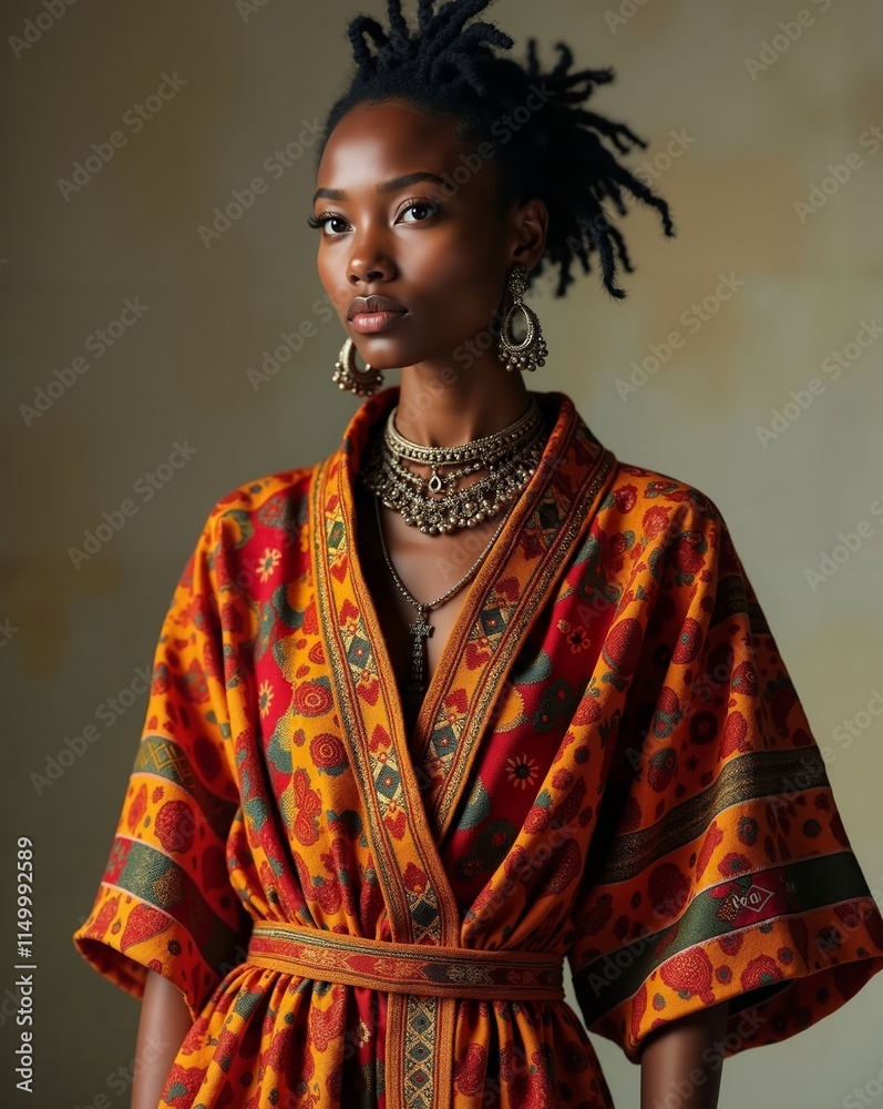 Elegant Woman in Ethnic Attire Elegant Woman in Ethnic Attire
