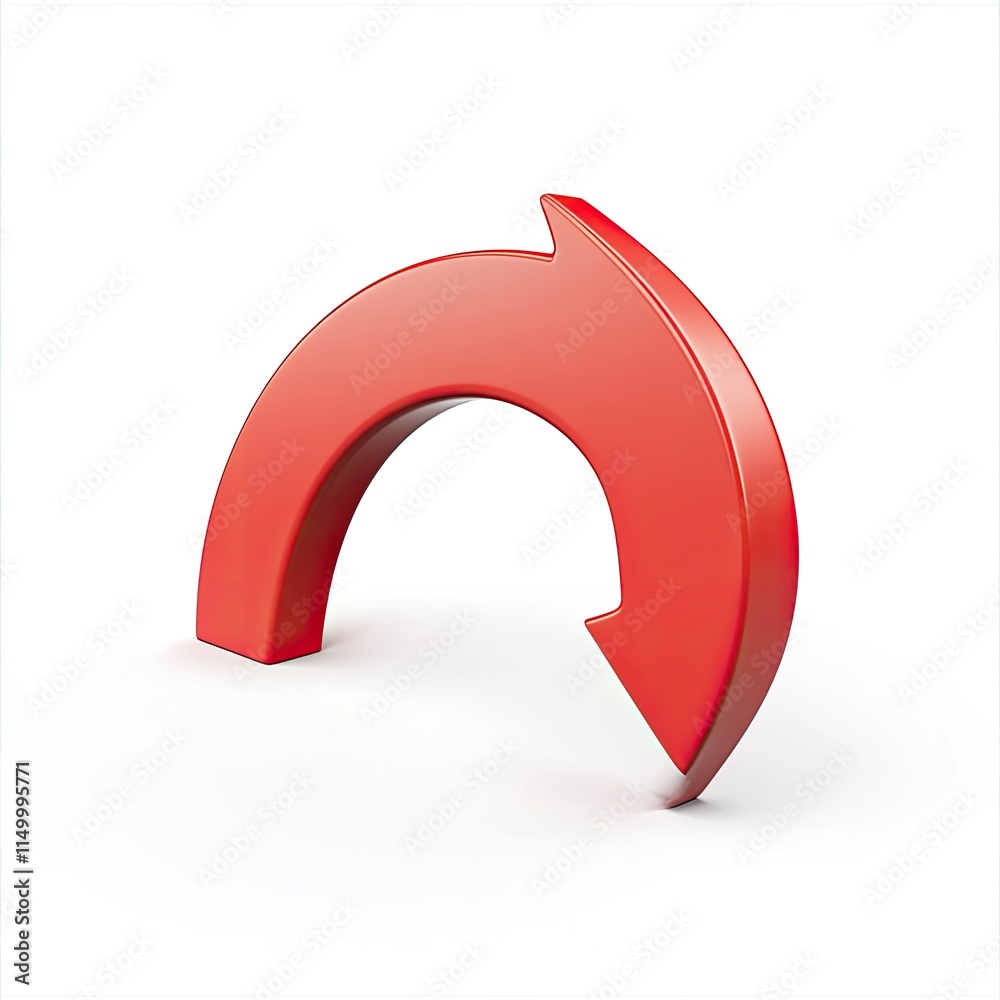 Red arrow, direction sign icon, simple shape, white background, 3D rendering style, front view, solid color background transparent background png Red arrow, direction sign icon, simple shape, white background, 3D rendering style, front view, solid color background transparent background png