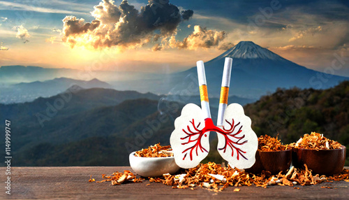World No Tobacco Day Concept: Advocating for Lung Health and Anti-Smoking Efforts