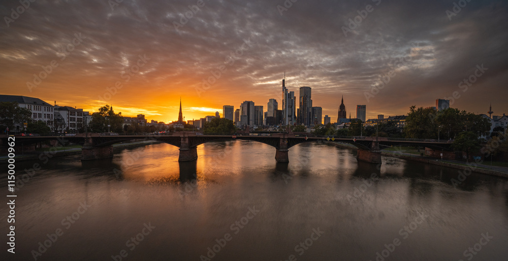 Frankfurt bei Sonnenuntergang Frankfurt bei Sonnenuntergang