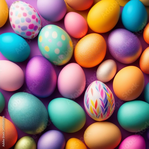 Generated image Colorful Eggs isolated on white background