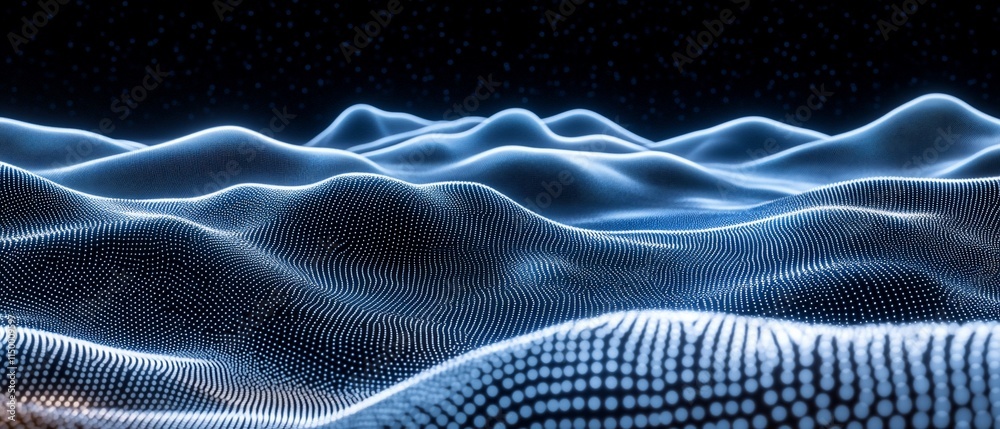 Abstract digital landscape with dotted texture. Abstract digital landscape with dotted texture.