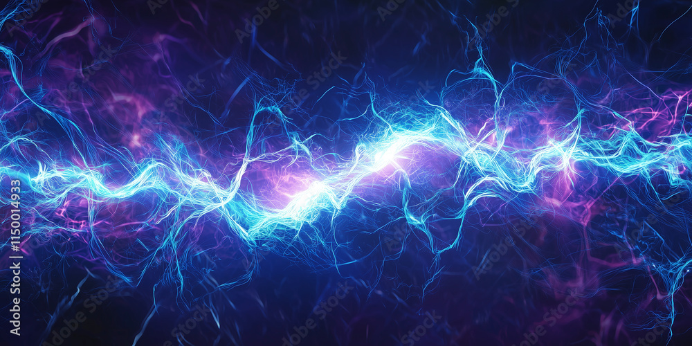 Blue electric lightning in the dark. Abstract background with lightning effect Blue electric lightning in the dark. Abstract background with lightning effect