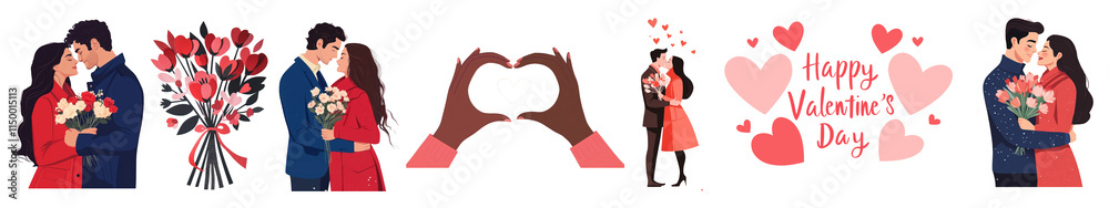 PNG Romantic couple embracing love, isolated element set, transparent background PNG Romantic couple embracing love, isolated element set, transparent background