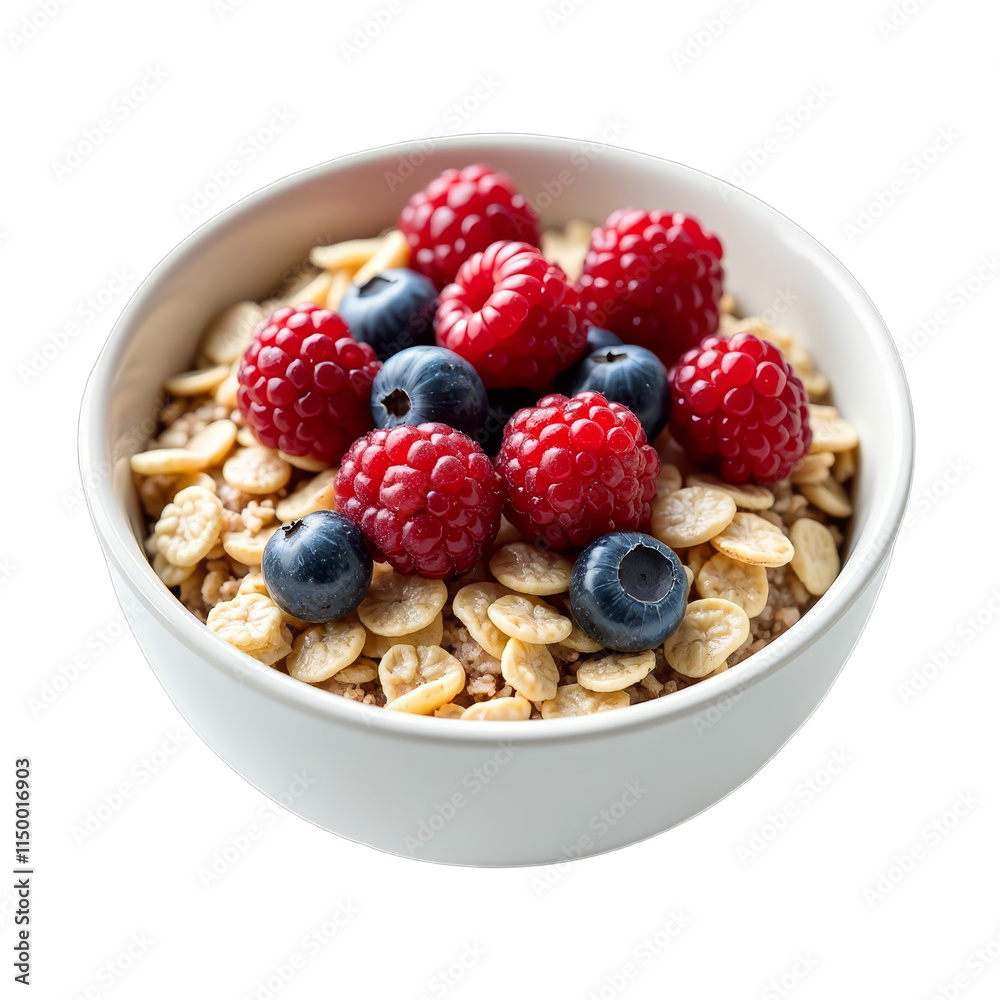 Bowl of cereal with fresh berries Bowl of cereal with fresh berries