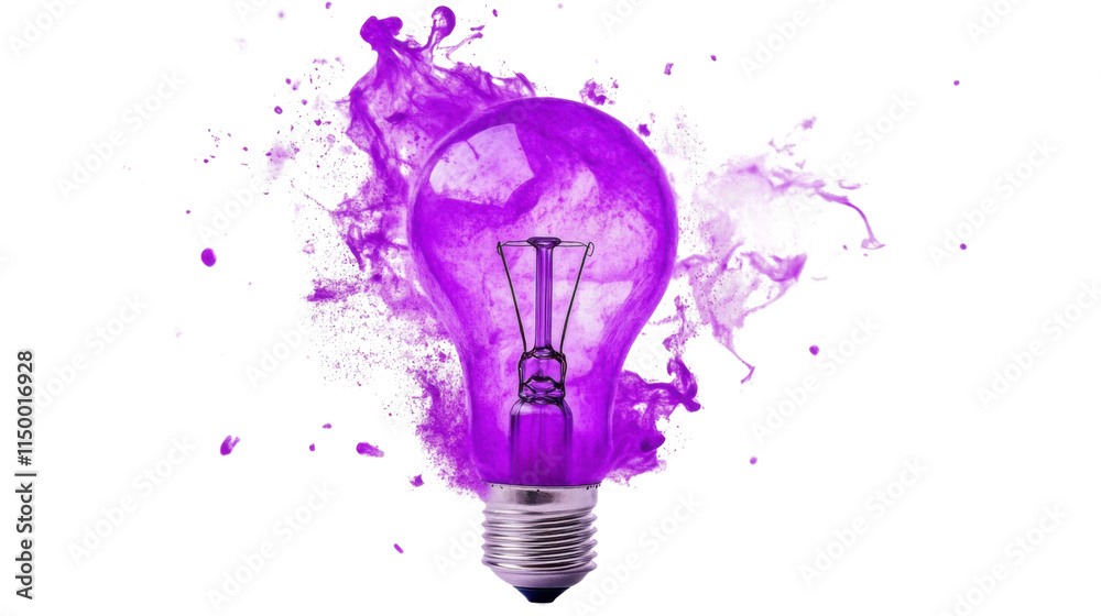 Light bulb explosion, transparent background Light bulb explosion, transparent background