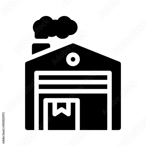 Warehouse glyph icon