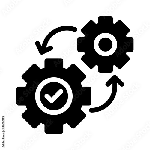 cogs glyph icon