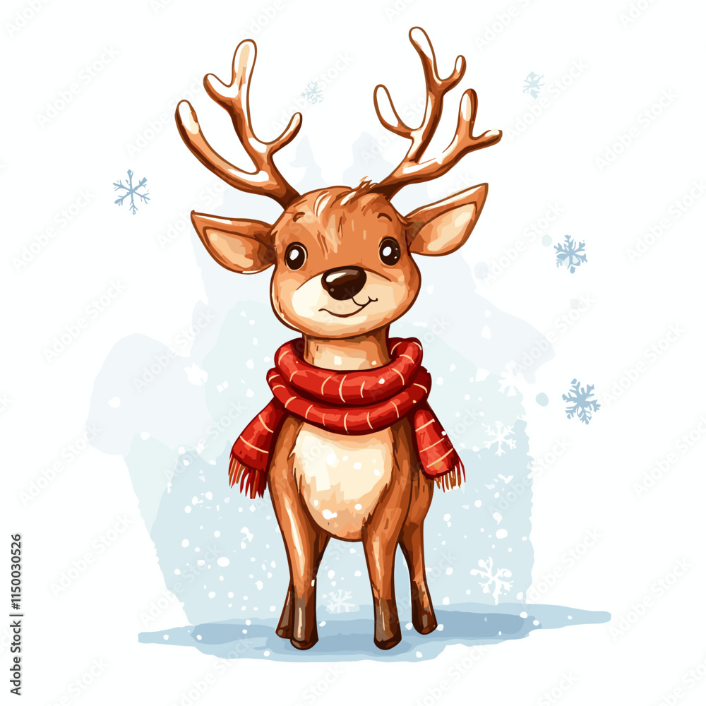Cartoon Reindeer Illustration Cartoon Reindeer Illustration