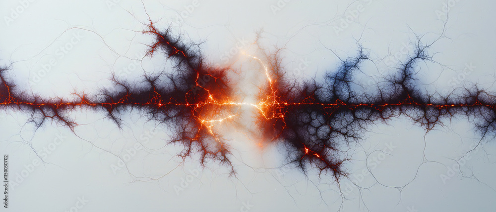 Abstract Lightning Pattern Illustrating Electric Energy with Vibrant Red and Black Branching Design on a White Background
Abstract Lightning Pattern Illustrating Electric Energy with Vibrant Red and Black Branching Design on a White Background