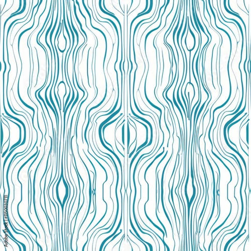 Abstract wavy lines light blue white background create sense depth movement suitable wallpaper fabric design photo