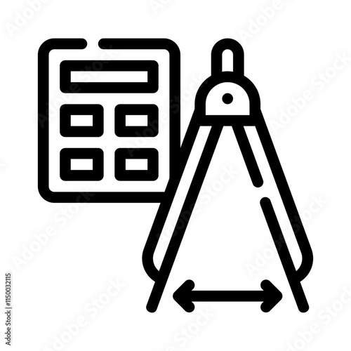 Calculator line icon