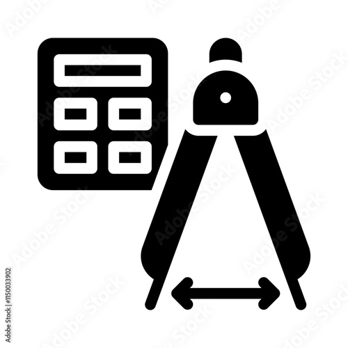 Calculator glyph icon