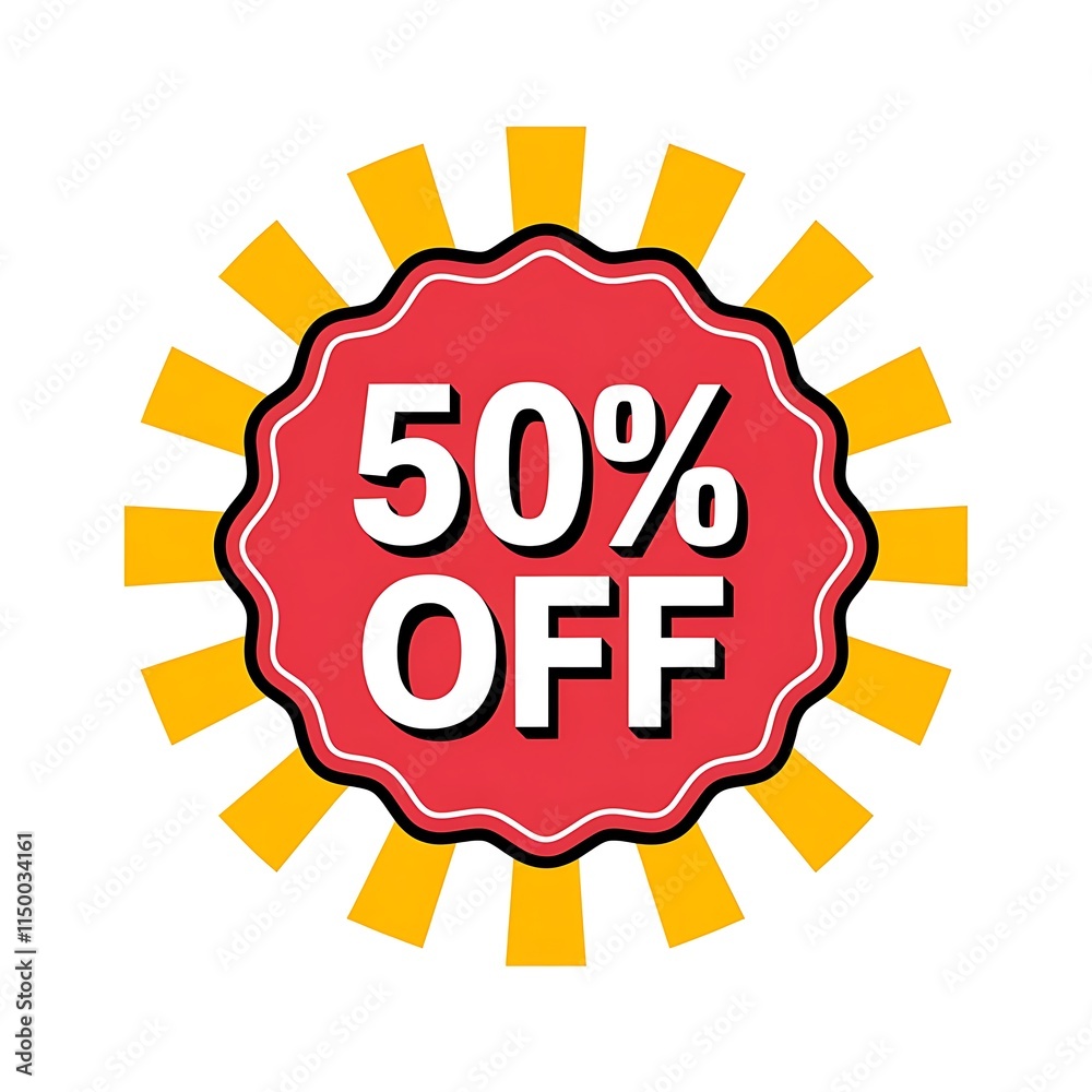 50 percent discount, promotional 3d vector design Special offer Red Web Label 50 percent discount, promotional 3d vector design Special offer Red Web Label