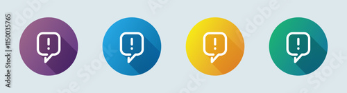 Issue line icon in flat design style. Problem signs vector illustration.