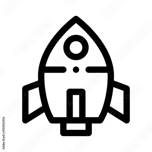rocket line icon
