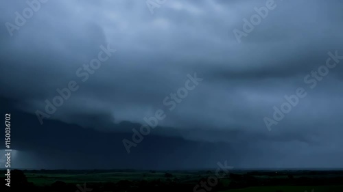 Dramatic Time Lapse of Ominous Cloudy Sky and Stormy Weather