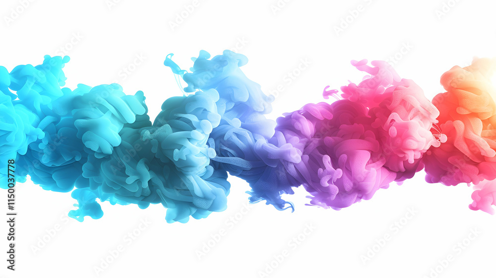Fototapeta premium Vibrant Abstract Ink Drops in Liquid, a Colorful Display