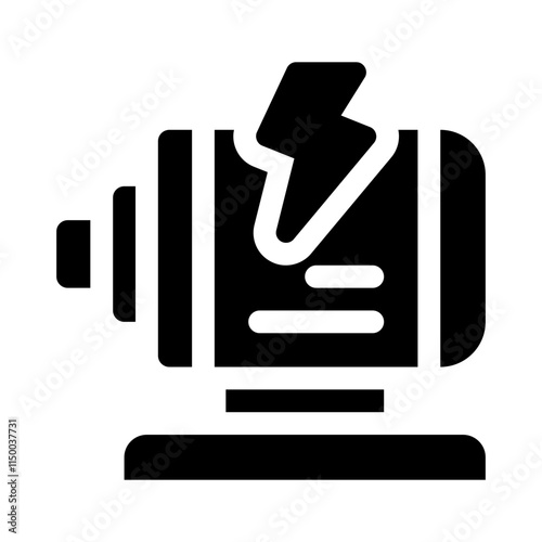 electric motor glyph icon