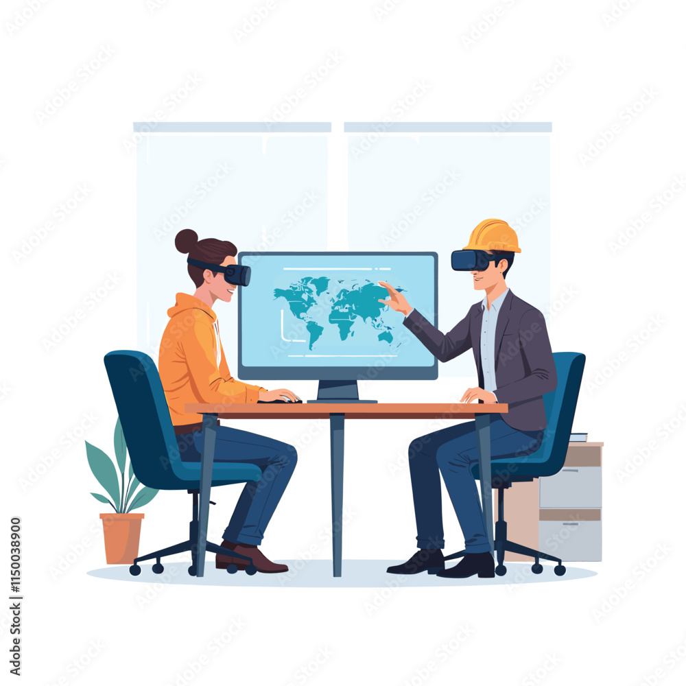 Industry and Technology Concept Vector Illustration Industry and Technology Concept Vector Illustration