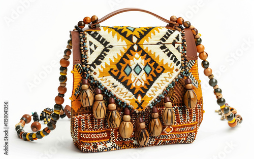 Stylish Tribal Pattern Crossbody Bag on white background.PNG photo