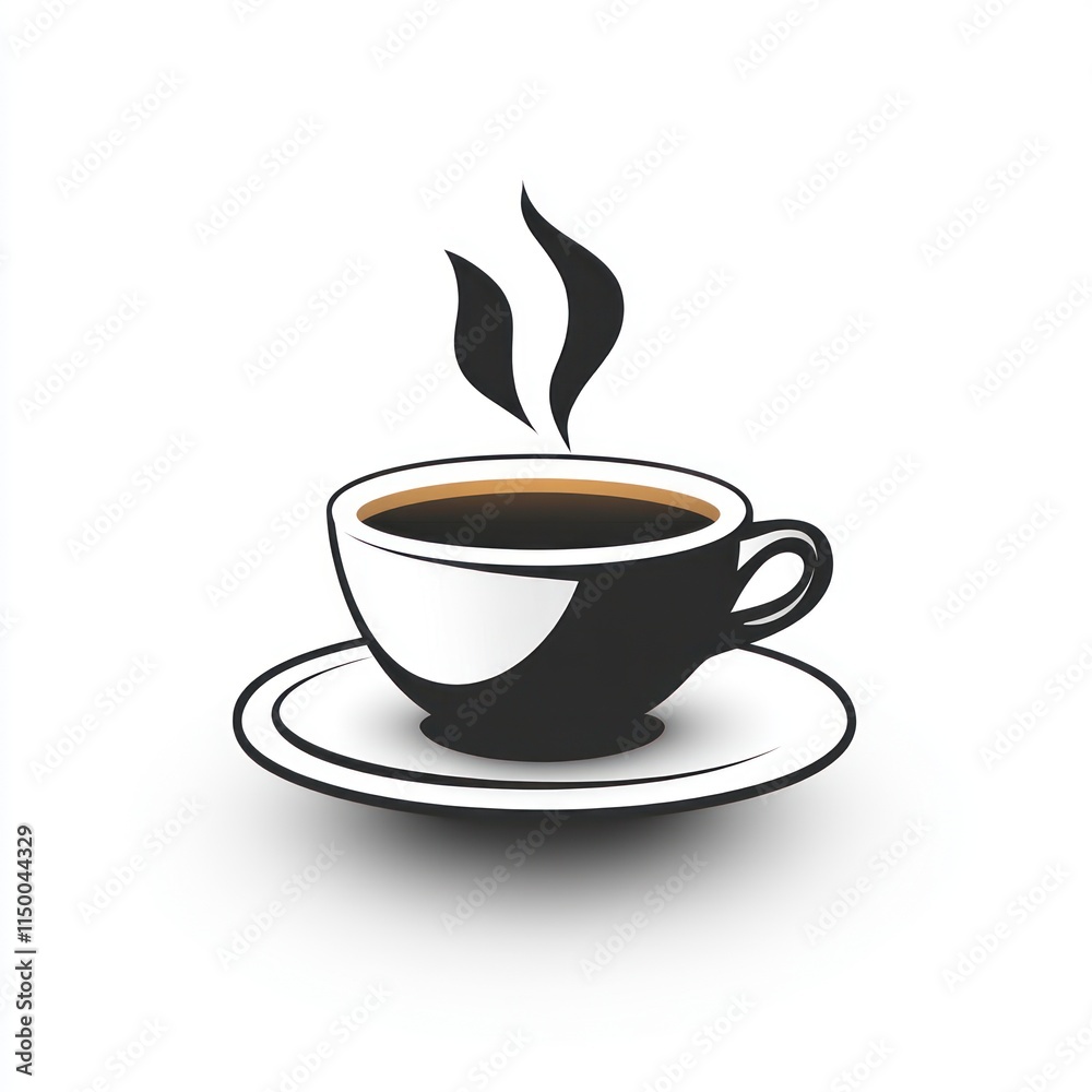 A steaming cup of coffee sits on a saucer A steaming cup of coffee sits on a saucer