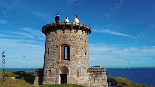 Photo from picturesque island of Hydra with traditional architecture and clear waters, Saronic gulf, Greece