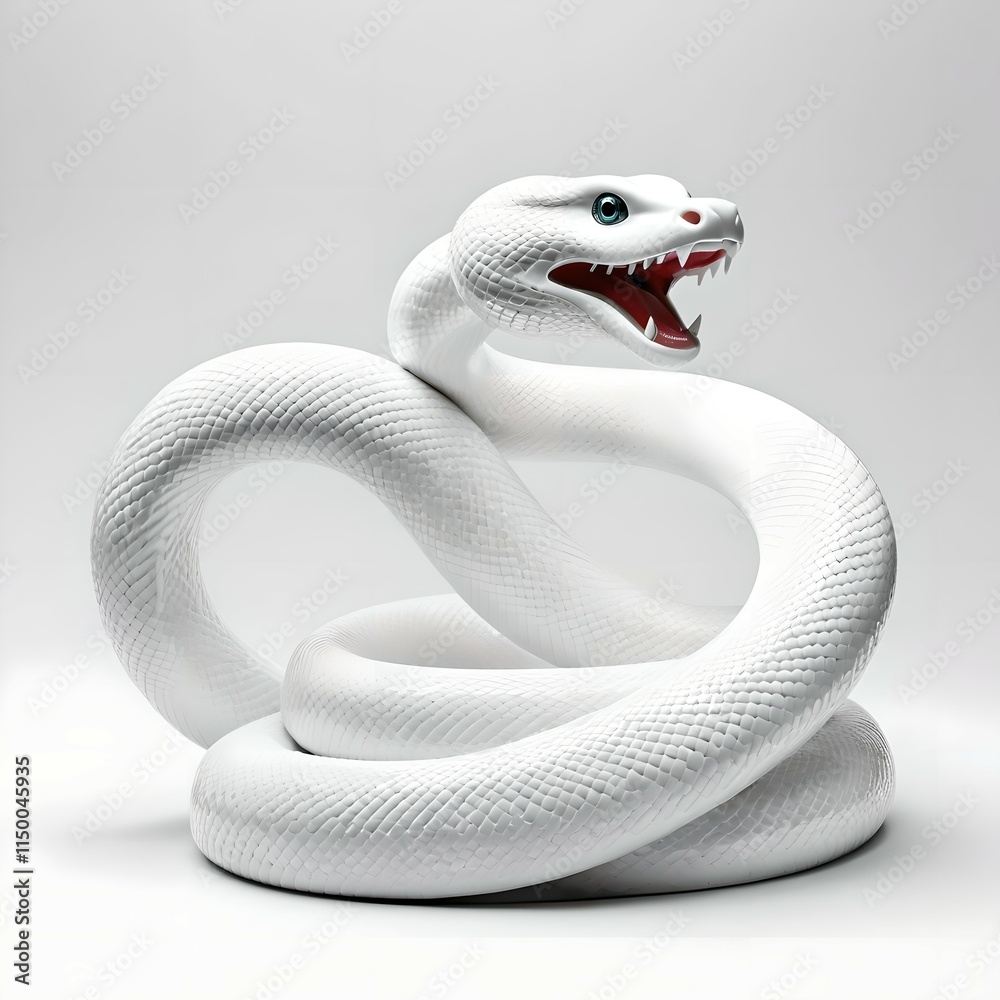 Fototapeta premium White snake brings good luck and fortune