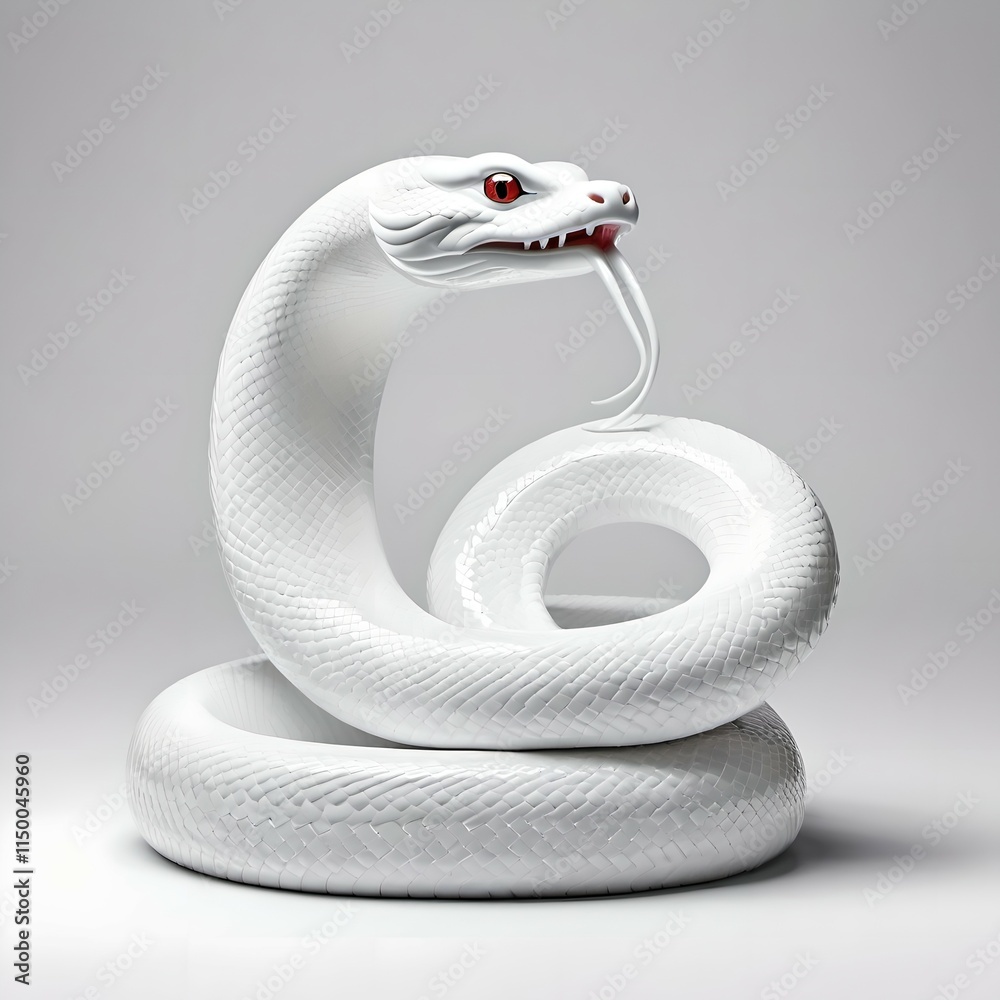 Fototapeta premium White snake brings good luck and fortune