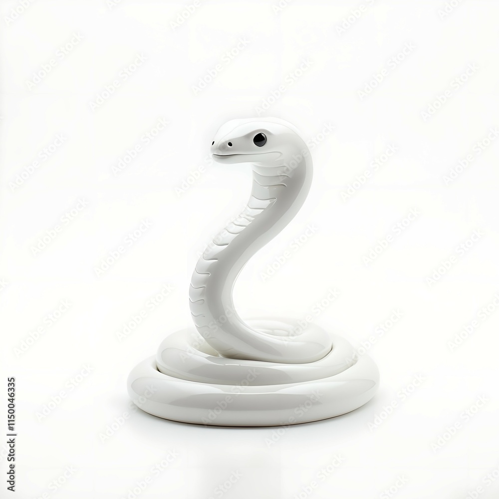 Fototapeta premium White snake brings good luck and fortune