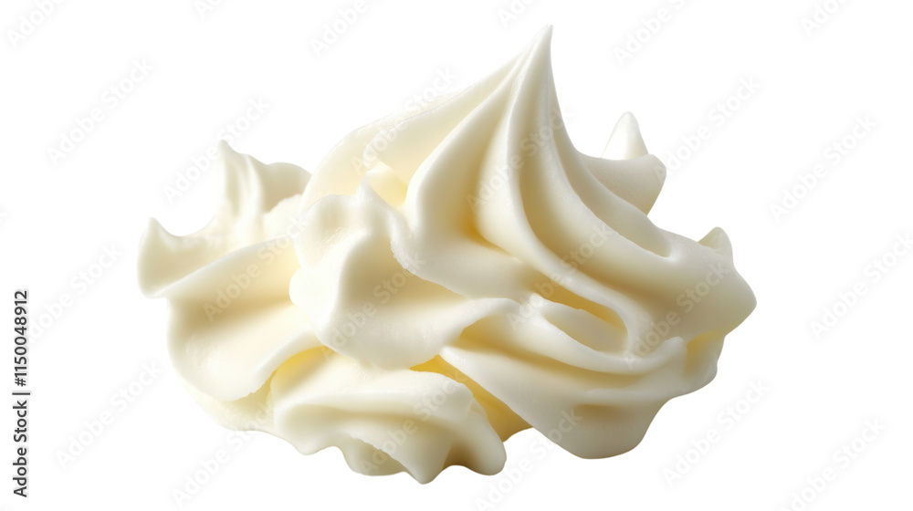 Whipped cream, transparent background Whipped cream, transparent background