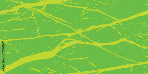 Distressed background in green texture with dots, spots, scratches and lines. Abstract vector illustration