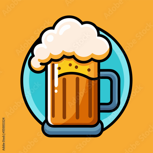 glass of beer with foam