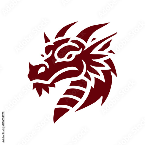 Wallpaper Mural simple dragon head tattoo design vector silhouette logo Torontodigital.ca