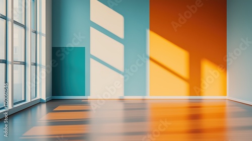 Contemporary Living Space: A Modern Room with a Bold Color Palette.