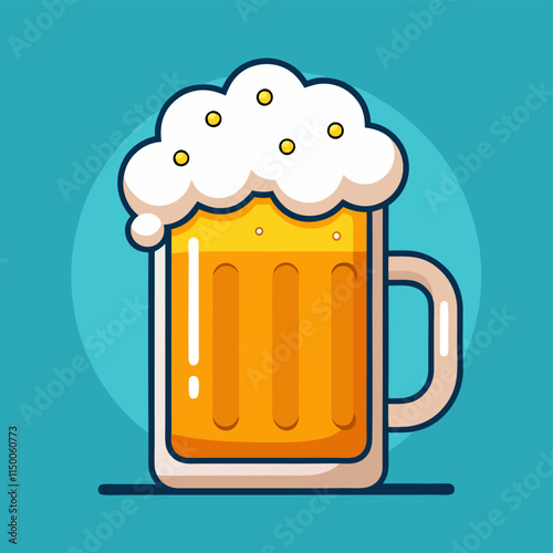 glass of beer with foam