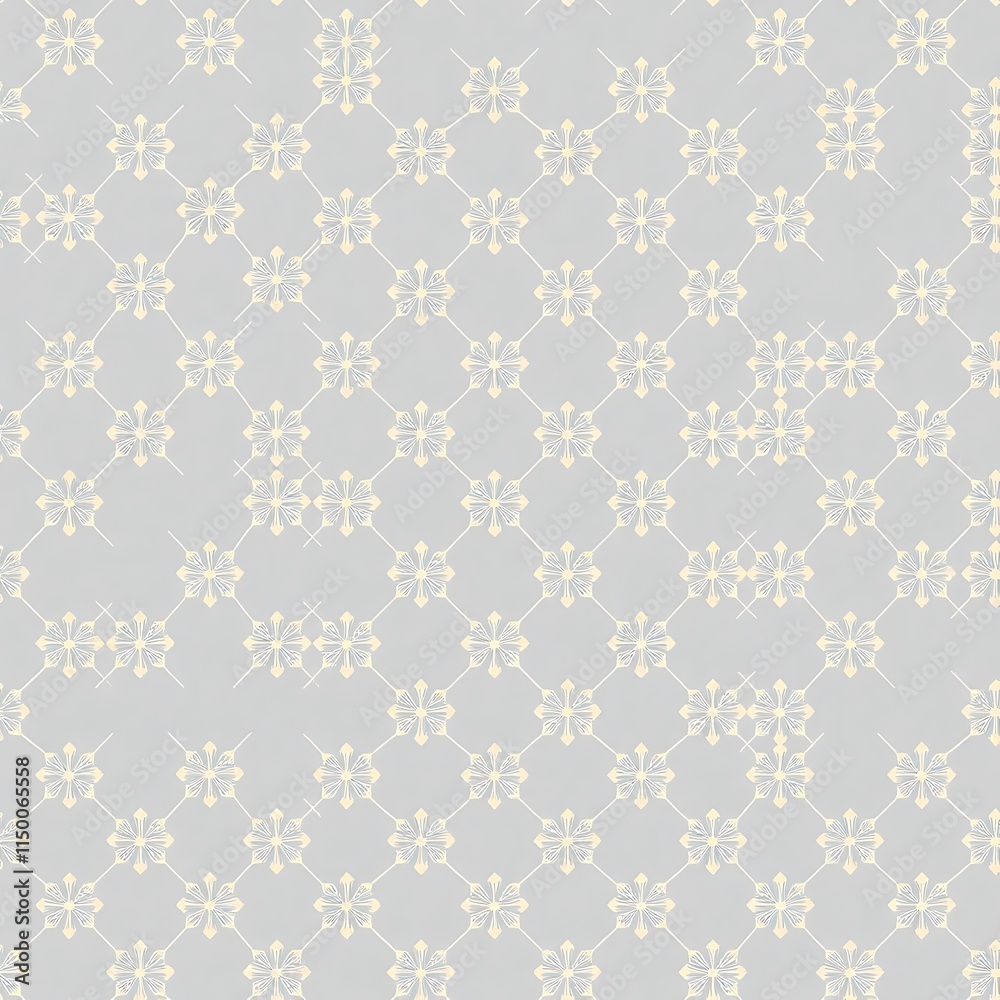 Elegant Damask Seamless Pattern: A sophisticated and subtle gray and beige damask pattern, perfect for adding a touch of classic elegance to any design project. Ideal for various applications. Elegant Damask Seamless Pattern: A sophisticated and subtle gray and beige damask pattern, perfect for adding a touch of classic elegance to any design project. Ideal for various applications.