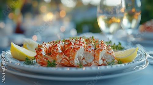 Wallpaper Mural Sliced king crab legs on a plate with lemon. Torontodigital.ca