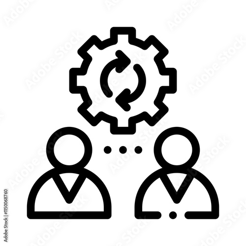 collaboration line icon