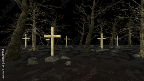 Horror Cross Landscape Background
