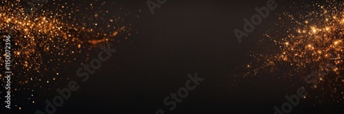 Dark Luxury Gradient with Subtle Glow and Gold Particles Wallpaper Banner Background