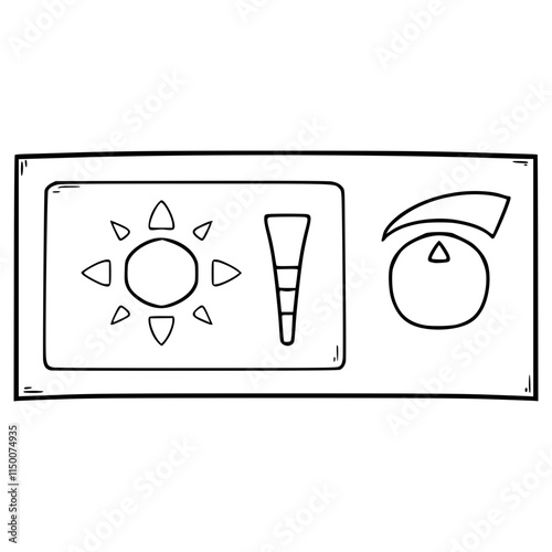 thermostat illustration hand drawn outline vector