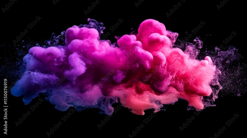 Fototapeta premium Abstract Swirling Pink and Purple Ink Clouds