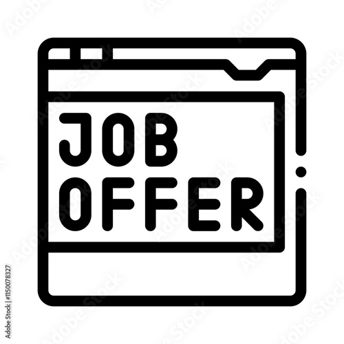 Employment Letter line icon