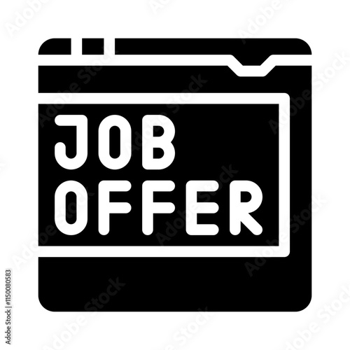 Employment Letter glyph icon