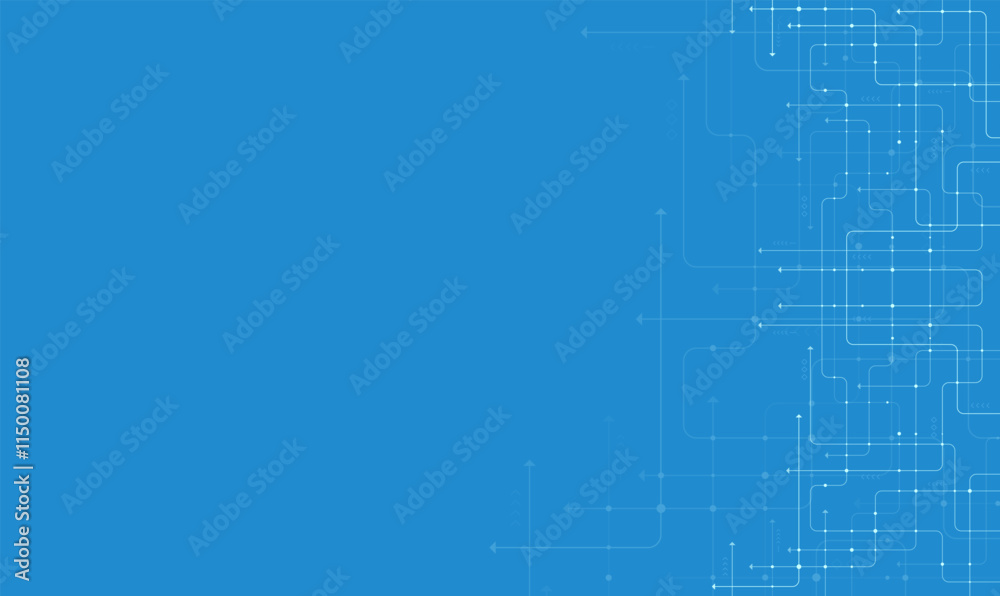 Digital technology background. Concept with technology line. Circuit board background technology
