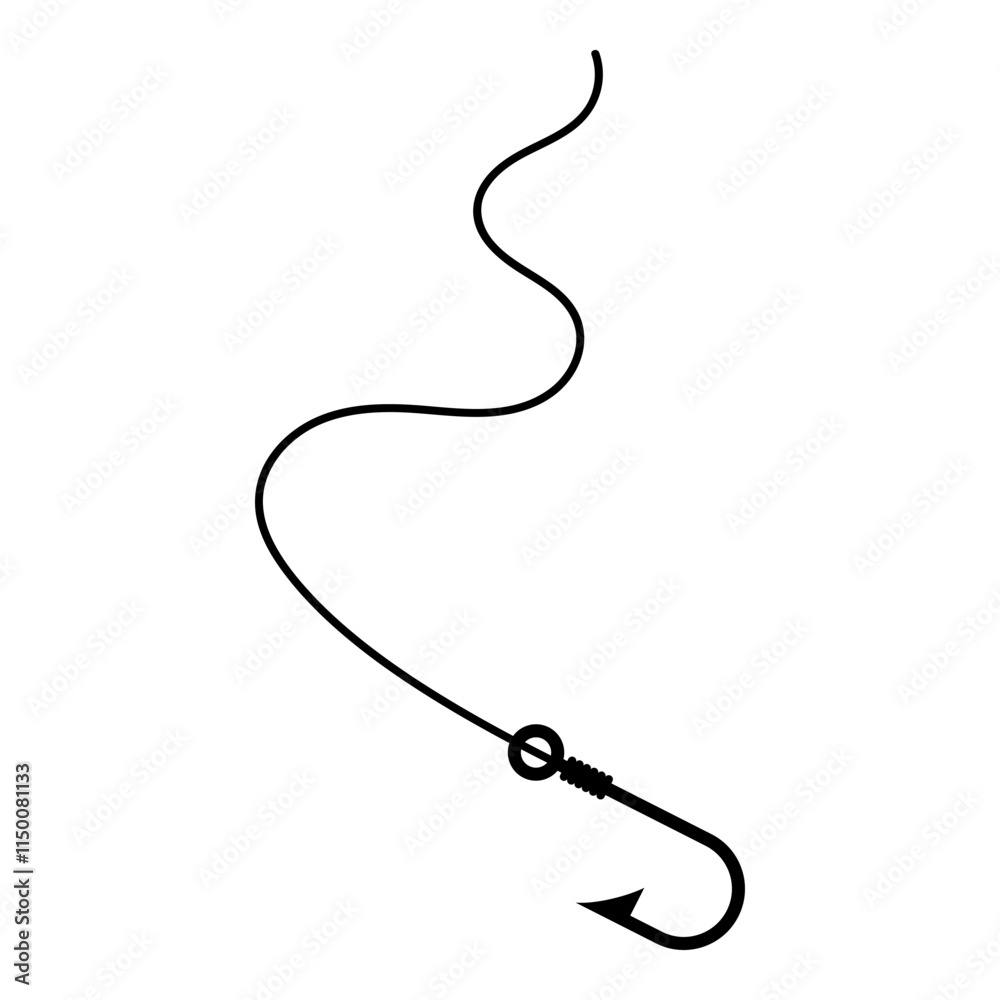 Obraz premium Fishing hook icon isolated on white background